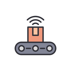 Poster - Automated Parcel Handling With Contactless Delivery System Illustration