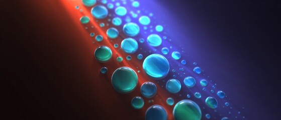 Wall Mural - Abstract spheres of light