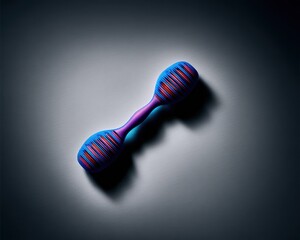 Wall Mural - 3D dumbbell, vibrant colors