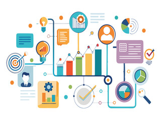 Poster - Business analytics infographic illustration isolated on white background
