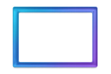 Poster - Gradient frame transitioning from deep blue to vibrant purple, offering sleek design element with transparent backdrop for contemporary visual compositions