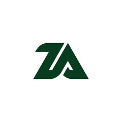 Aufkleber - letters za triangles curves geometric logo vector