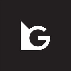 Aufkleber - letter bg simple geometric linked logo vector
