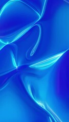 Aufkleber - Abstract Blue Liquid Motion: Glowing Waves and Dynamic Flow