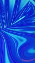 Poster - Abstract Blue Liquid Light Flowing Dynamic Visuals