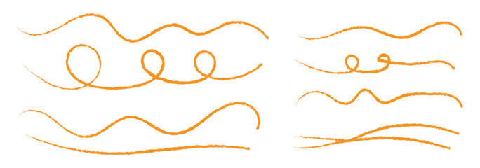 Poster - Doodle sketch style of highlighting brush strokes lines. Crayon or marker scribbles. hand drawn underline brush pencil illustration. Yellow hand drawn marker highlighter strokes. Vector illustration