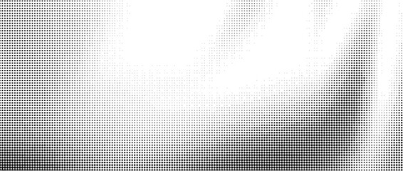 Wall Mural - Abstract wave lines halftone pattern. Black and white vector illustration	