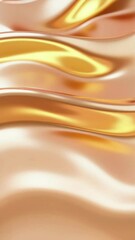 Poster - Golden Liquid Waves Abstract Motion Background