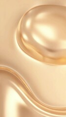 Poster - Abstract Golden Fluid Motion: Shimmering Waves of Light