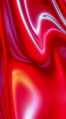 Poster - Abstract Red Liquid Flowing Dynamically