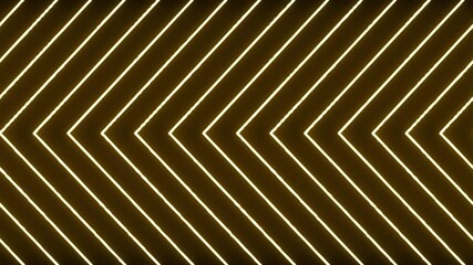 Fototapete - Animated golden chevron pattern with glowing lines on a dark background suitable for abstract concepts and modern visuals