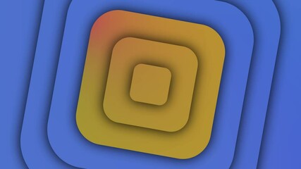 Poster - Animated layered square abstract background with dynamic colorful gradients and shadows forming a modern and stylish design with a sense of depth and movement.