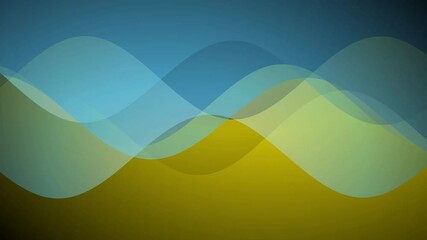 Poster - Abstract colorful gradient wave formations visualizing fluidity and artistic motion against a dark background