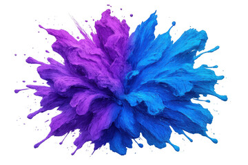 Poster - Colorful paint bursting, splattering vivid hues in mid-air, highlighting graphic design potential with energetic visual impact