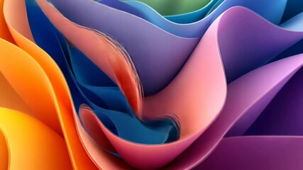 Poster - A captivating abstract design composed of layered colorful flowing shapes for artistic appeal.