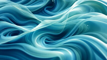 Poster - Abstract blue waves create a captivating and dynamic visual experience that flows gently.