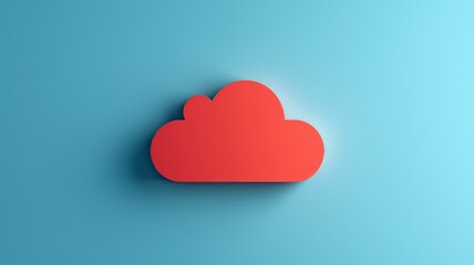 Poster - Cloud storage symbol representing modern technology in an abstract design