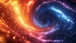 © deounix - Vibrant cosmic swirl of orange and blue galaxies, showcasing dynamic energy and starry depth, perfect for sci-fi, technology, or space-themed projects.