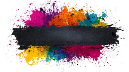 Aufkleber - Vibrant Splash of Colors and Textured Darkness: Dynamic Visual Composition
