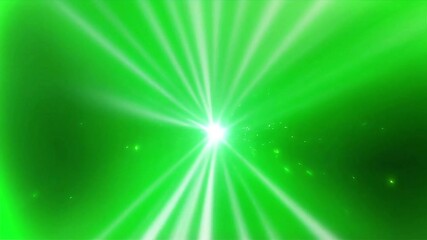 Poster - Bright Green Light Rays Expanding Dynamically