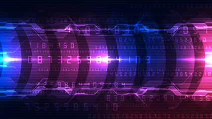 Poster - Abstract technology digital hi tech background. Futuristic concept vector illustration.
