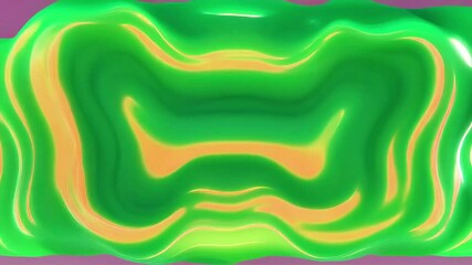 Poster - Abstract Green and Orange Liquid Wave Animation
