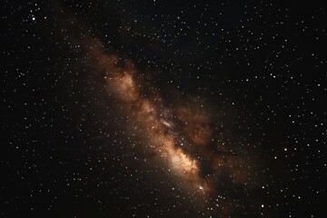 Poster - beauty of the milky way with distant planets in a deep starry night sky, planets and the milky way i