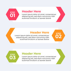 Wall Mural - three colorful headers with placeholders.