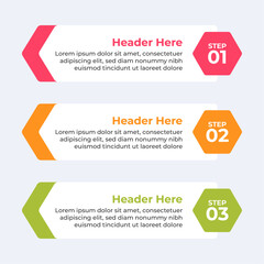 Wall Mural - three colorful headers with placeholders.
