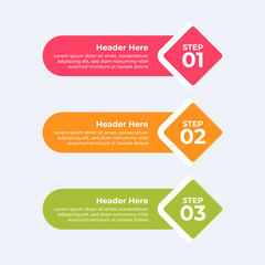 Wall Mural - three colorful headers with placeholders.