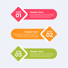 Wall Mural - three colorful headers with placeholders.
