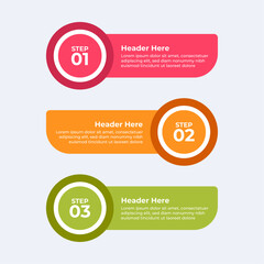 Wall Mural - three colorful headers with placeholders.