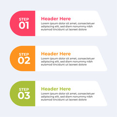 Wall Mural - three colorful headers with placeholders.