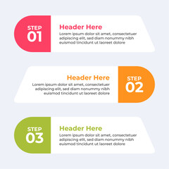 Wall Mural - three colorful headers with placeholders.