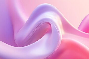 Fototapete - Abstract gradient background with pink and purple colors, white blurred shapes, soft curves, waves, and a sense of fluidity