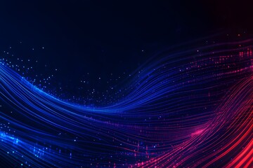Fototapete - Abstract background with red and blue color wave. 