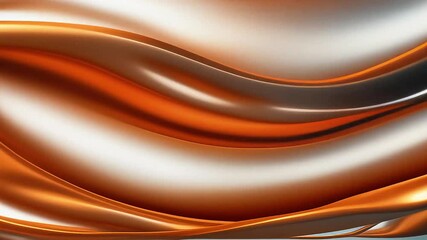 Poster - Abstract Orange and Brown Liquid Wave Motion Graphics