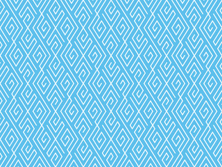 Poster - Abstract geometric pattern. A seamless vector background. White and blue ornament. Graphic modern pattern. Simple lattice graphic design
