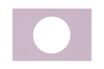 Aufkleber - Purple rectangular frame showing transparent circle on checkered background, simple and minimalist design