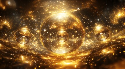 Poster - Celestial phenomena display outer space digital art cosmic environment artistic perspective exploration of infinity