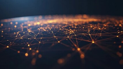 Poster - Digital Web: An abstract representation of a vast digital network, a nexus of interconnected data points, symbolizing the intricate web of modern technology.