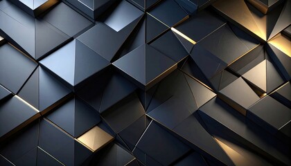 Poster - Dynamic geometric patterns abstract art studio digital artwork modern environment close-up view creative design