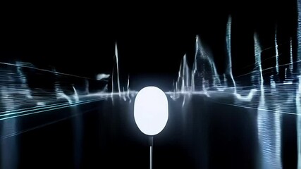 Poster - Abstract light design with dynamic lines