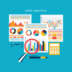 Poster - Business financial data analytics concept