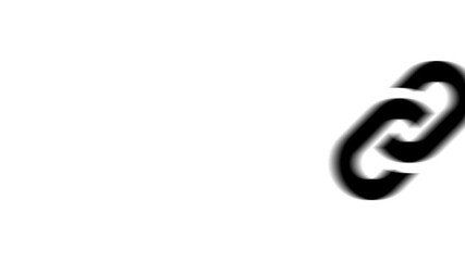 Poster - Animation set, chain symbol. Animations: transparency, zooms, transition top to down, transition left to right, slide up to down, slide left to right
