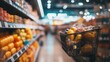 © Juan - Grocery aisle with shopping cart full of fruits lifestyle retail editorial supermarket commerce consumer image