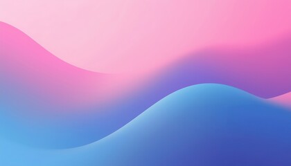 Poster -  soft pastel gradient waves in pink blue and violet tones with smooth light transitions for abstract background, ideal for website header, branding element, or modern print media design