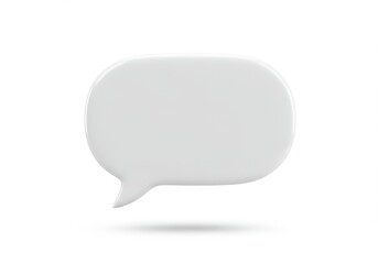 Poster - White speech bubble isolated on white background, a symbol of communication and conversation
