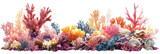 Colorful Coral Reef Landscape with Various Shapes and Hues