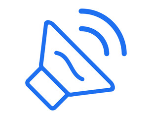Fototapete - loud vector icon blue color for any design